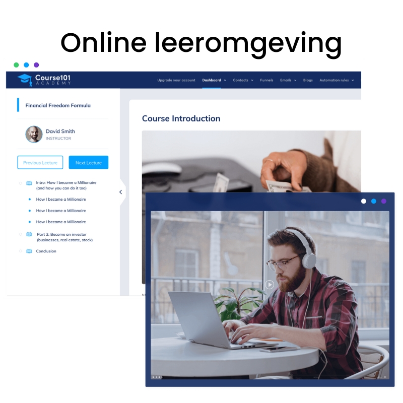 Bouw online leeromgevingen in systeme io