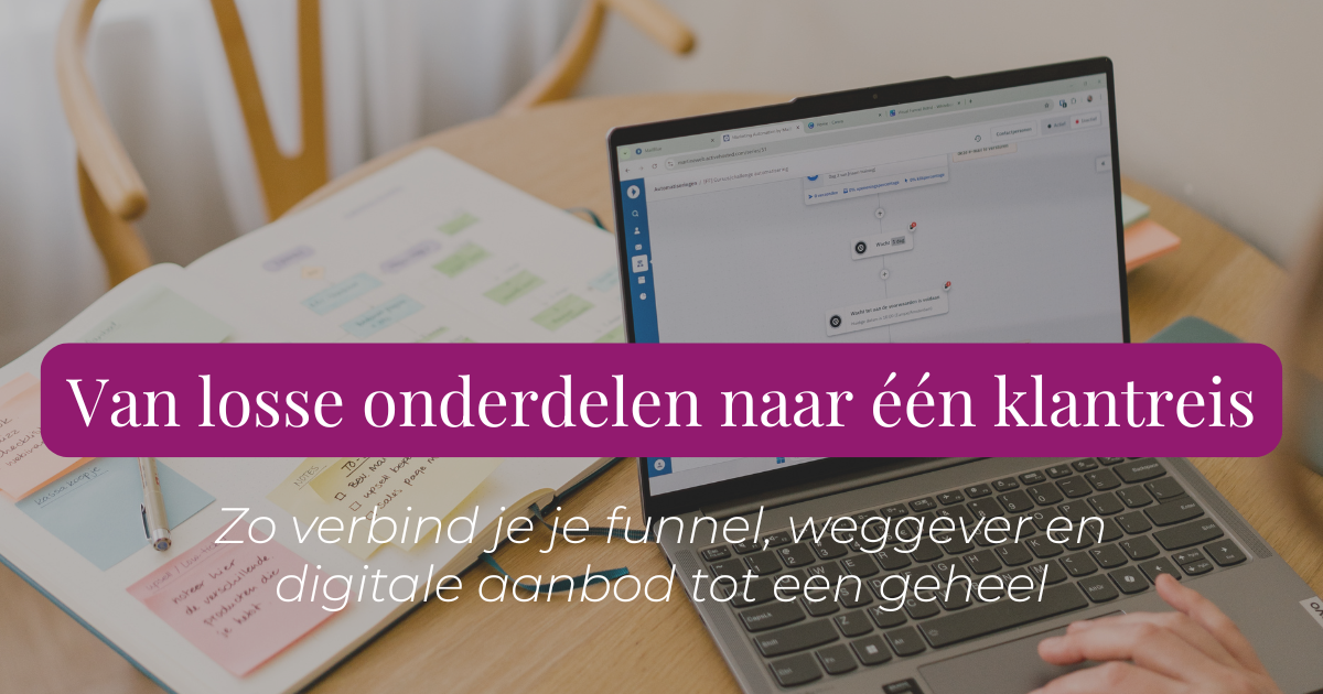 Van losse onderdelen naar één klantreis: zo verbind je funnel, weggever en aanbod